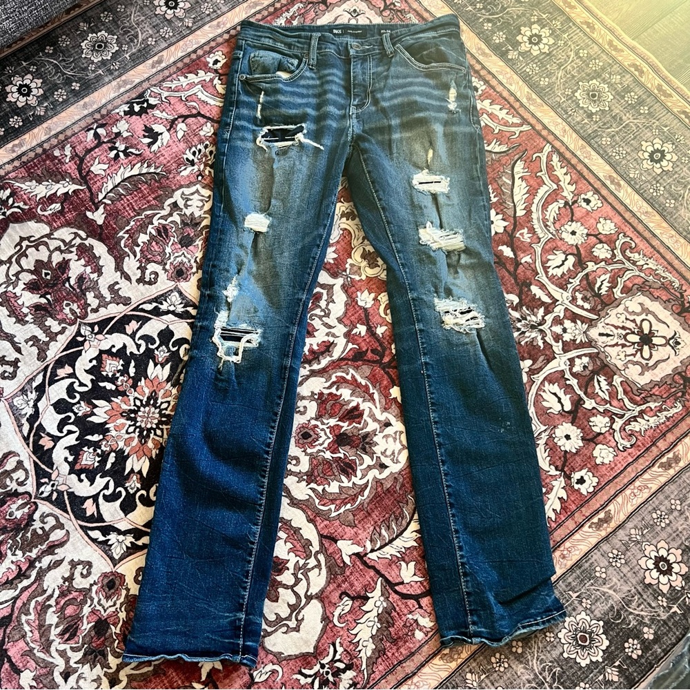 BKE Jake Straight Jeans 32x34 Distressed